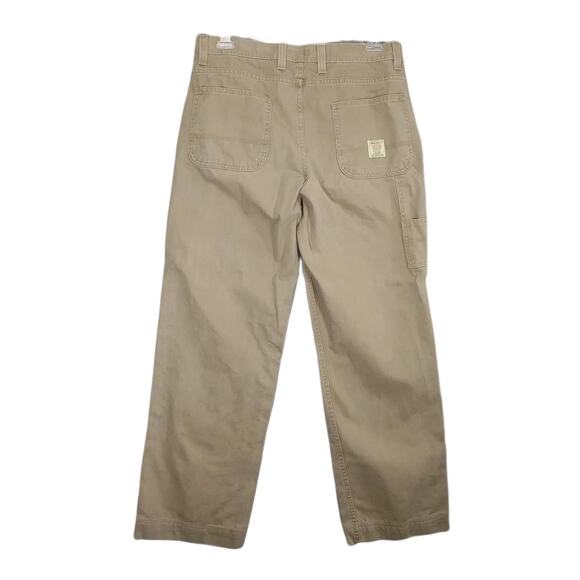 Eddie Bauer Men's 35x32 Khaki Denim Straight Leg Cargo Jeans, Outdoors Gorpcore - Picture 2 of 5